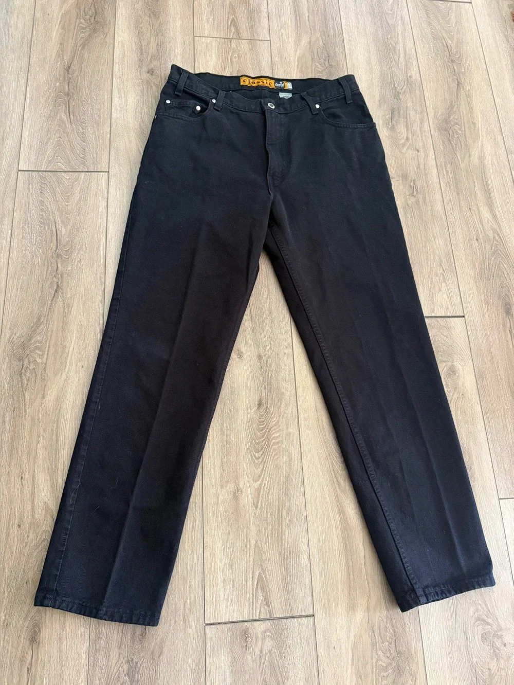 VINTAGE Levis Silvertab Jeans Mens 36x30 Black Denim Classic Straight Y2K 90s US